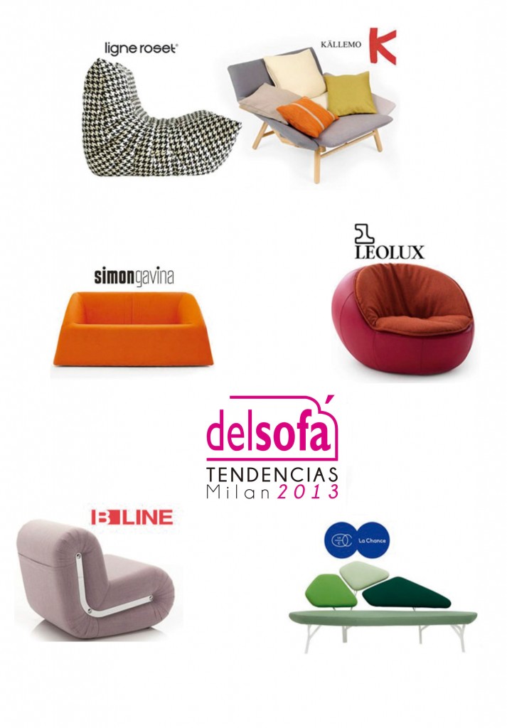 sillones con formas atrevidas y colores